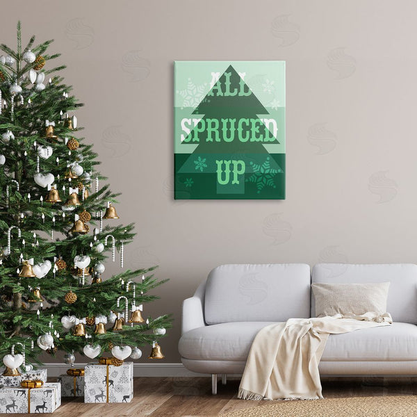 Stupell Industries Stupell Studio | All Spruced Up Holiday Pun Wall Art