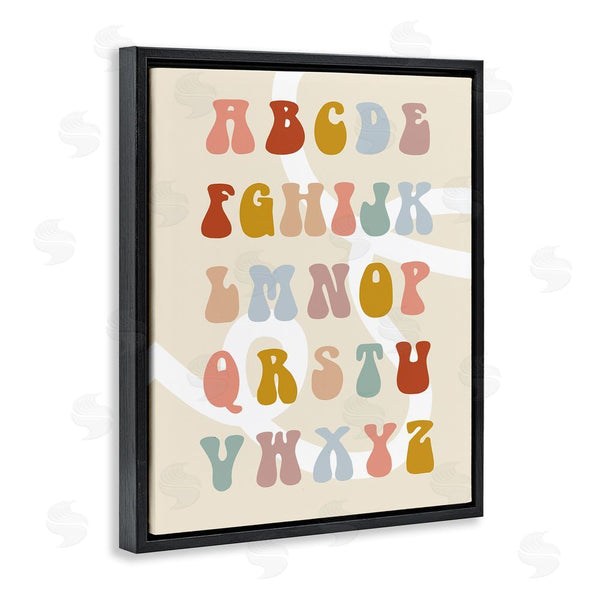 Stupell Industries Stupell Studio | Alphabet With White Spiral Wall Art