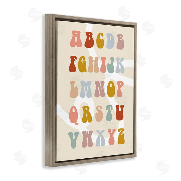 Stupell Industries Stupell Studio | Alphabet With White Spiral Wall Art