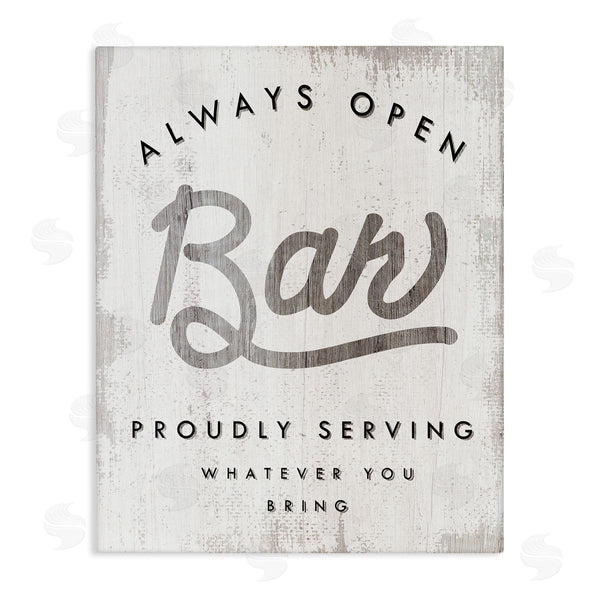 stupell industries Stupell Studio | Always Open BYOB Bar Sign Funny Drinking Phrase