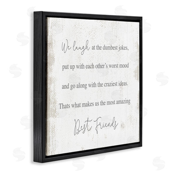 Stupell Industries Stupell Studio | Amazing Best Friends Phrase Distressed Country Pattern Wall Art