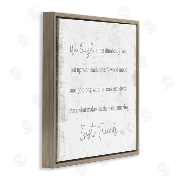 Stupell Industries Stupell Studio | Amazing Best Friends Phrase Distressed Country Pattern Wall Art