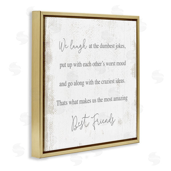 Stupell Industries Stupell Studio | Amazing Best Friends Phrase Distressed Country Pattern Wall Art