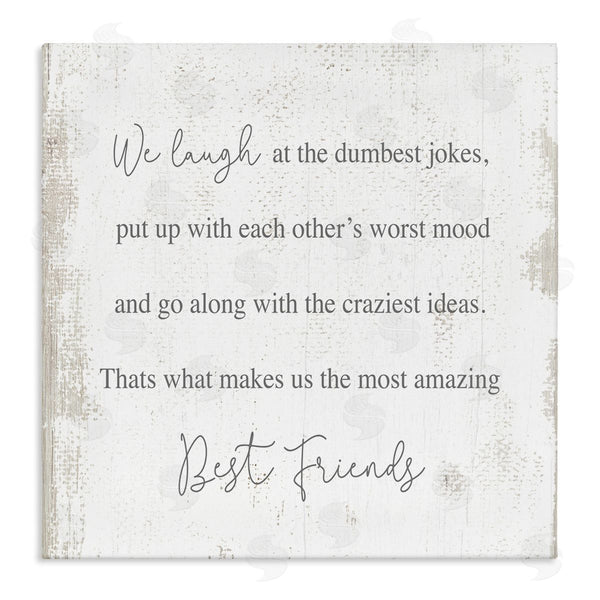 stupell industries Stupell Studio | Amazing Best Friends Phrase Distressed Country Pattern Wall Art