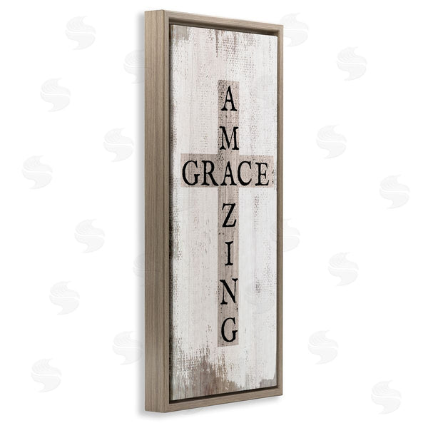 Stupell Industries Stupell Studio | Amazing Grace Rustic Cross Wall Art