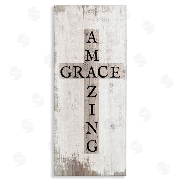 stupell industries Stupell Studio | Amazing Grace Rustic Cross Wall Art