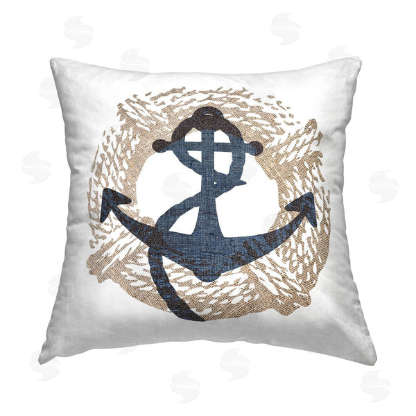 stupell industries Stupell Studio | Anchor & Round Rope Printed Throw Pillow