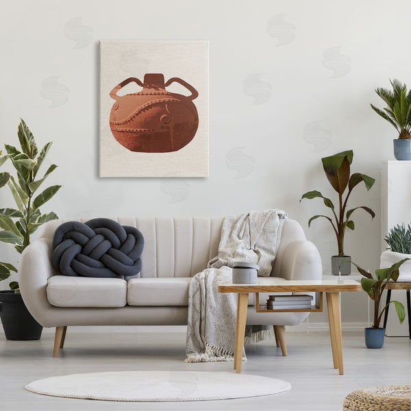 Stupell Industries Stupell Studio | Ancient Clay Urn Modern Still Life Brown Pottery Wall Art