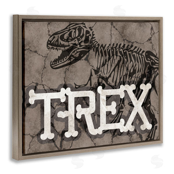 Stupell Industries Stupell Studio | Ancient T-Rex Skeleton Large Reptile Bone Typography