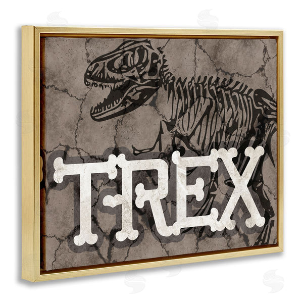 Stupell Industries Stupell Studio | Ancient T-Rex Skeleton Large Reptile Bone Typography