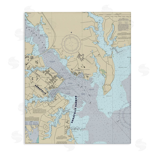 stupell industries Stupell Studio | Annapolis Harbor Nautical Map Traditional Cartography Chart Wall Art