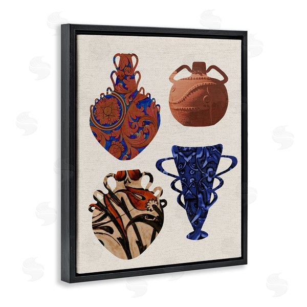 Stupell Industries Stupell Studio | Antique Pottery Arrangement Diverse Bold Abstract Patterns Wall Art