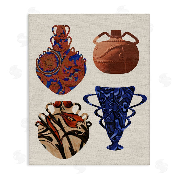 stupell industries Stupell Studio | Antique Pottery Arrangement Diverse Bold Abstract Patterns Wall Art
