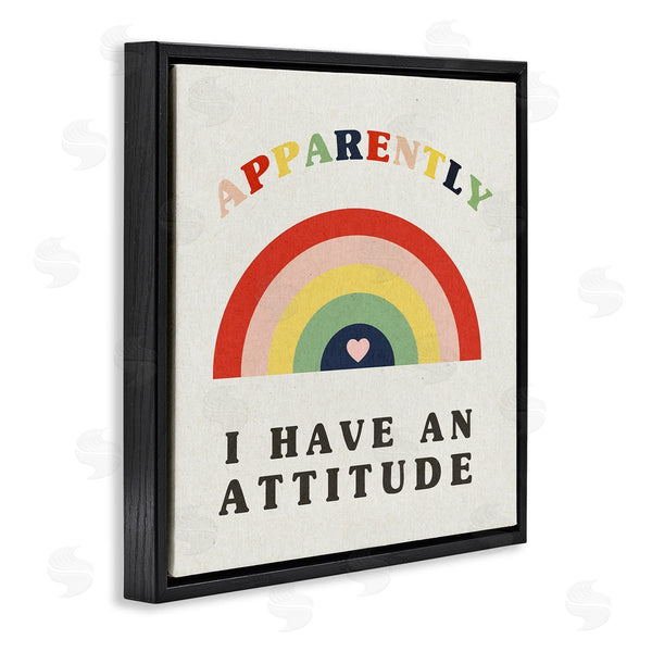 Stupell Industries Stupell Studio | Apparently I Have Attitude Sassy Rainbow Phrase Wall Art