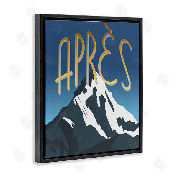 Stupell Industries Stupell Studio | Apr�s Mountain Ski Sport Winter Landmark Blue Grey Wall Art