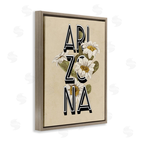 Stupell Industries Stupell Studio | Arizona State Flower Saguaro Blossom Typography Design Wall Art