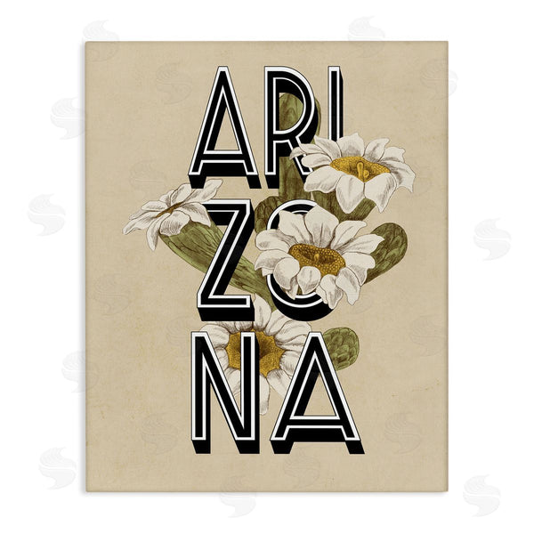 stupell industries Stupell Studio | Arizona State Flower Saguaro Blossom Typography Design Wall Art