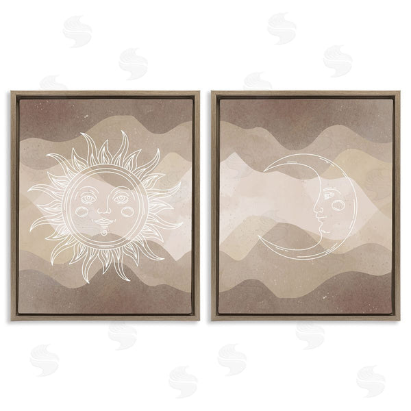 Stupell Industries Stupell Studio | Astral Boho Sun & Moon Wall Art