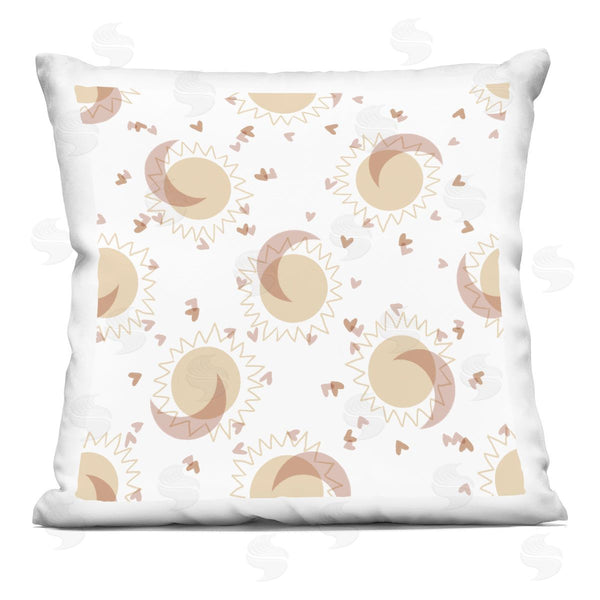 stupell industries Stupell Studio | Astral Sun Moon Overlapping Hearts Pattern Printed Throw Pillow