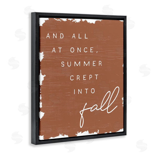 Stupell Industries Stupell Studio | At Once Summer Into Fall Phrase Orange Pattern Wall Art