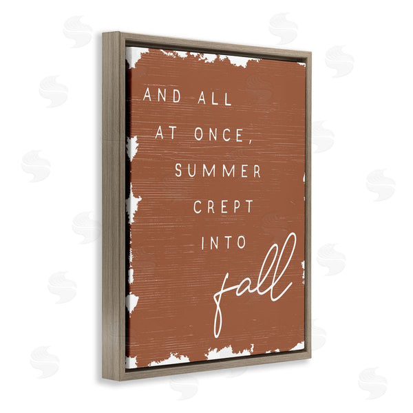 Stupell Industries Stupell Studio | At Once Summer Into Fall Phrase Orange Pattern Wall Art