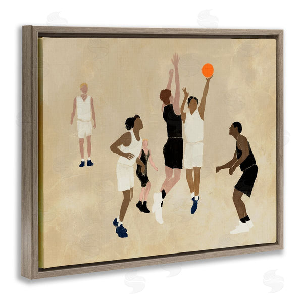 Stupell Industries Stupell Studio | Athletes Playing Basketball Wall Art