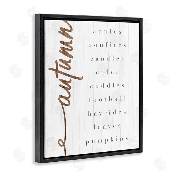 Stupell Industries Stupell Studio | Autumn Harvest Season Checklist Country Charm Wall Art