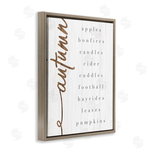 Stupell Industries Stupell Studio | Autumn Harvest Season Checklist Country Charm Wall Art