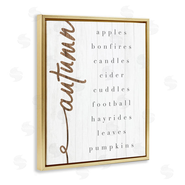 Stupell Industries Stupell Studio | Autumn Harvest Season Checklist Country Charm Wall Art