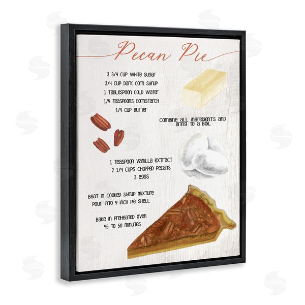 Stupell Industries Stupell Studio | Autumn Pecan Pie Farmhouse Dessert Recipe Wall Art