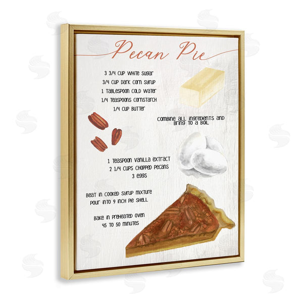 Stupell Industries Stupell Studio | Autumn Pecan Pie Farmhouse Dessert Recipe Wall Art