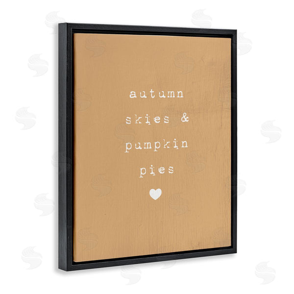 Stupell Industries Stupell Studio | Autumn Skies Pumpkin Pies Phrase Over Orange Wall Art