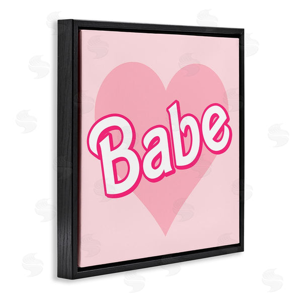 Stupell Industries Stupell Studio | Babe Phrase Pink Heart Wall Art