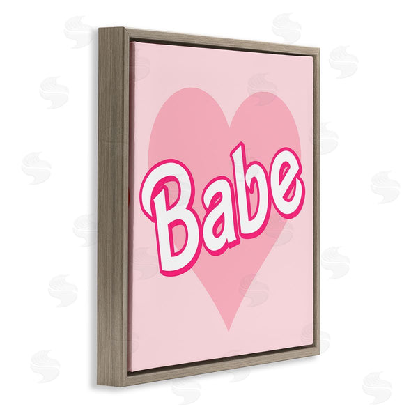 Stupell Industries Stupell Studio | Babe Phrase Pink Heart Wall Art