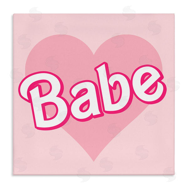 stupell industries Stupell Studio | Babe Phrase Pink Heart Wall Art