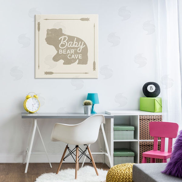 Stupell Industries Stupell Studio | Baby Bear Cave Animal Sign Wall Art