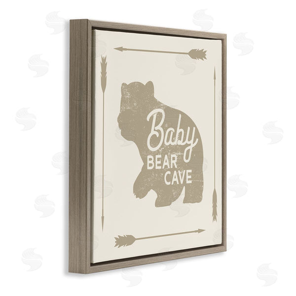 Stupell Industries Stupell Studio | Baby Bear Cave Animal Sign Wall Art