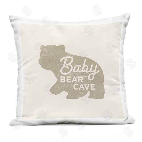 Stupell Industries Stupell Studio | Baby Bear Cave Vintage Phrase Printed Throw Pillow