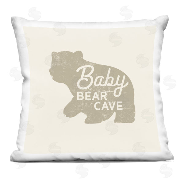 stupell industries Stupell Studio | Baby Bear Cave Vintage Phrase Printed Throw Pillow