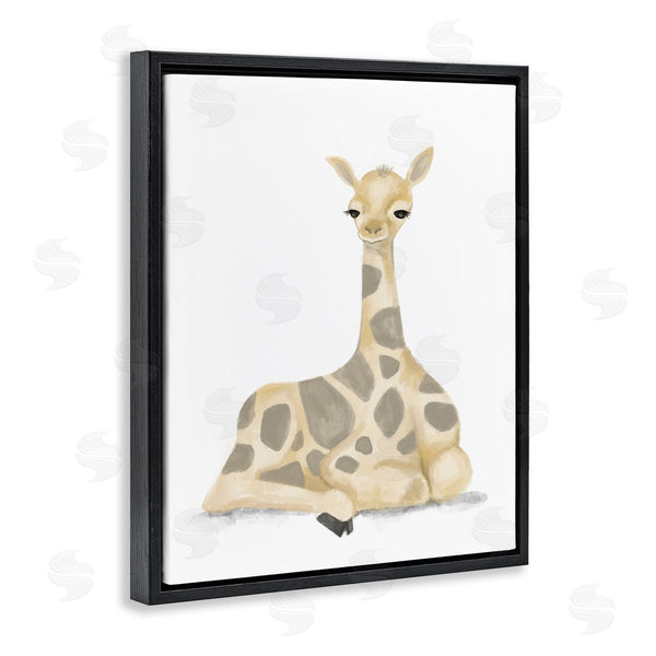 Stupell Industries Stupell Studio | Baby Giraffe Resting Soft Yellow Brown Illustration