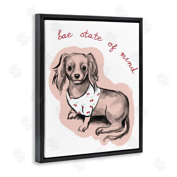 Stupell Industries Stupell Studio | Bae State Of Mind Phrase Chic Adorable Puppy Wall Art