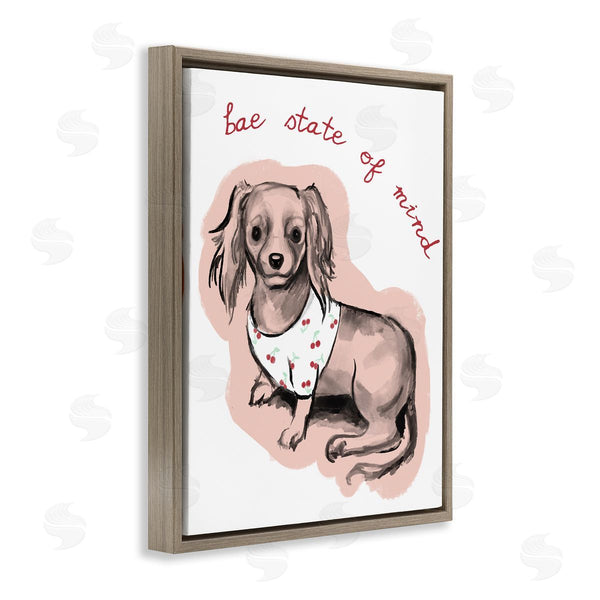 Stupell Industries Stupell Studio | Bae State Of Mind Phrase Chic Adorable Puppy Wall Art