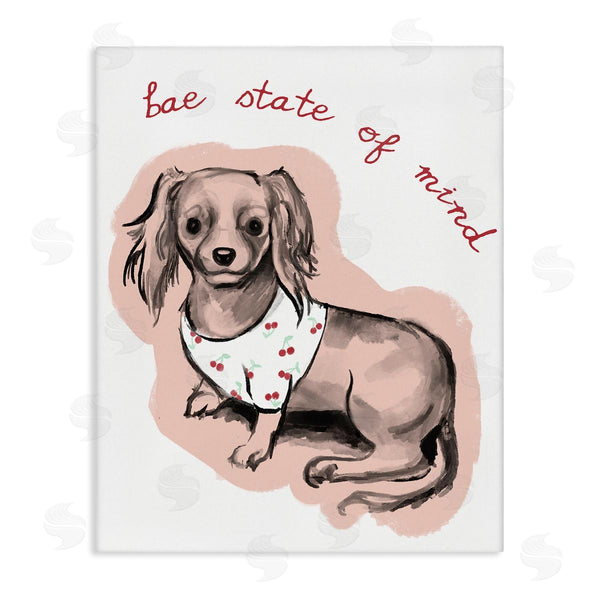 stupell industries Stupell Studio | Bae State of Mind Phrase Chic Adorable Puppy Wall Art