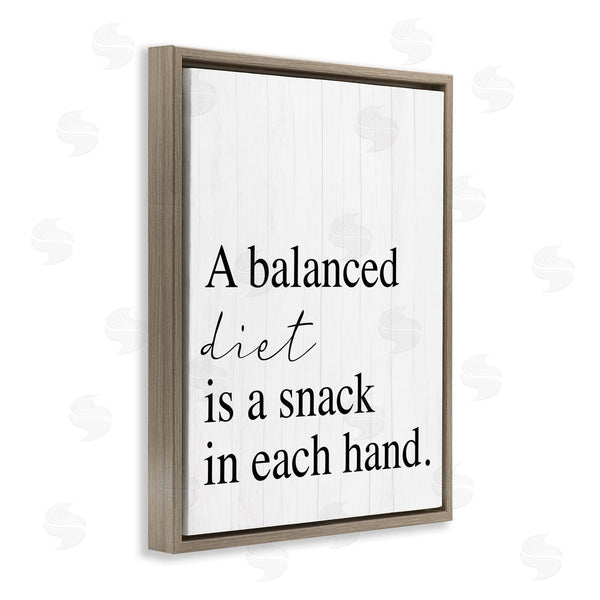 Stupell Industries Stupell Studio | Balanced Diet Is Snacking