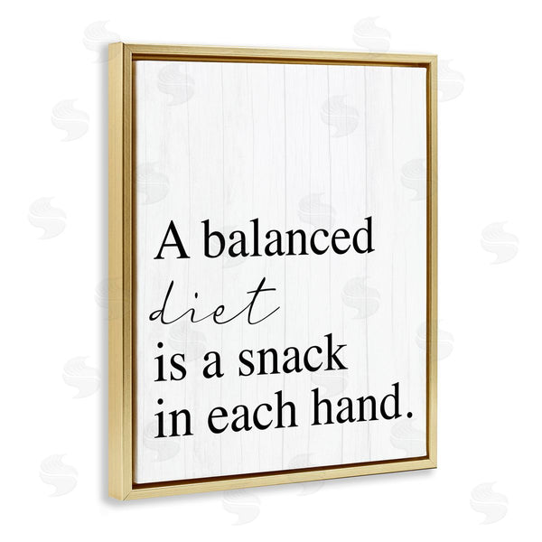 Stupell Industries Stupell Studio | Balanced Diet Is Snacking