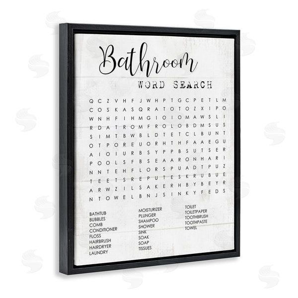 Stupell Industries Stupell Studio | Bathroom Word Search Family Fun