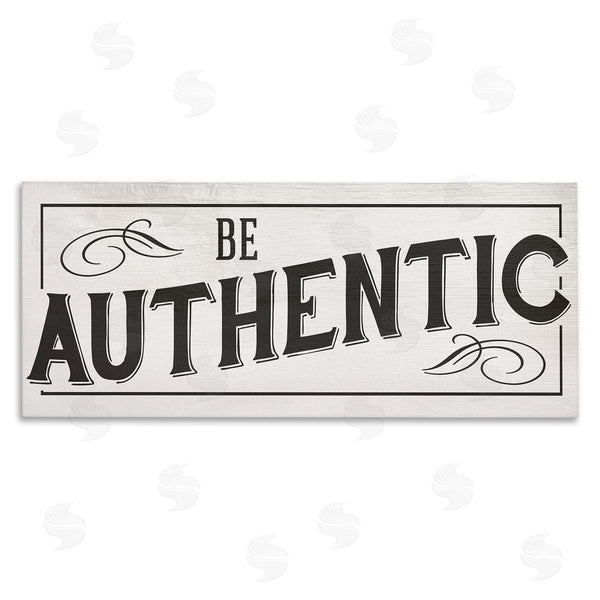 stupell industries Stupell Studio | Be Authentic Bold Typography Swirls