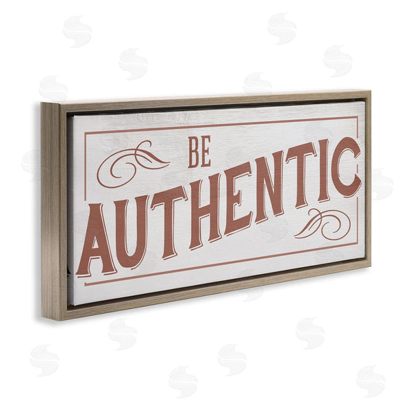 Stupell Industries Stupell Studio | Be Authentic Soft Red Typography