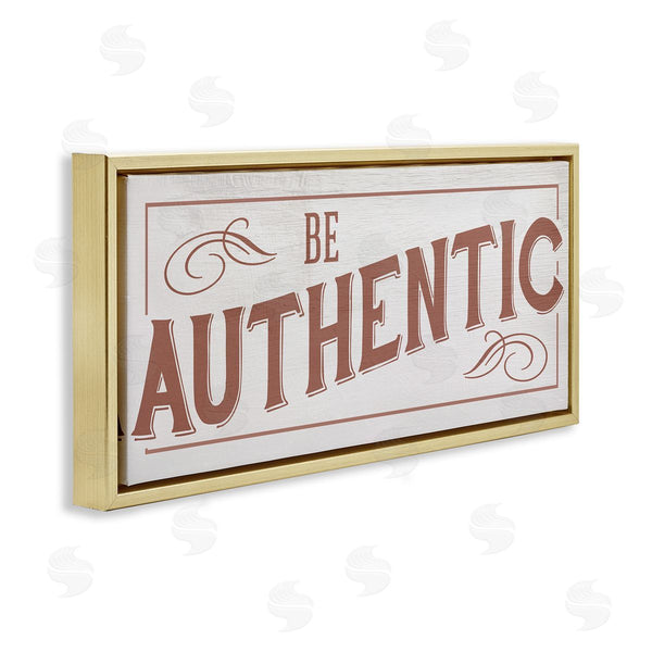 Stupell Industries Stupell Studio | Be Authentic Soft Red Typography