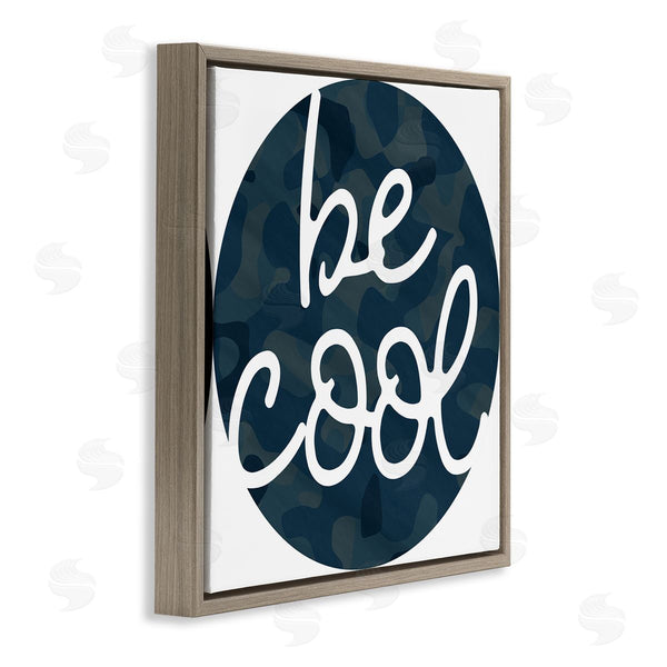 Stupell Industries Stupell Studio | Be Cool Blue Camouflage Circle